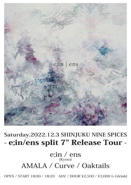 e;in / ens split 7″ Release Tour